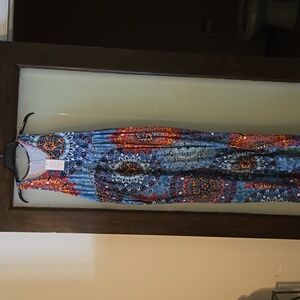 Nwt ladies patterned maxi dress  with pockets sz xl
